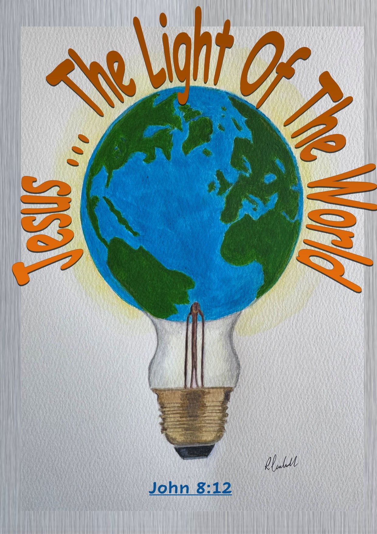 Jesus ... Light Of The World greeting card