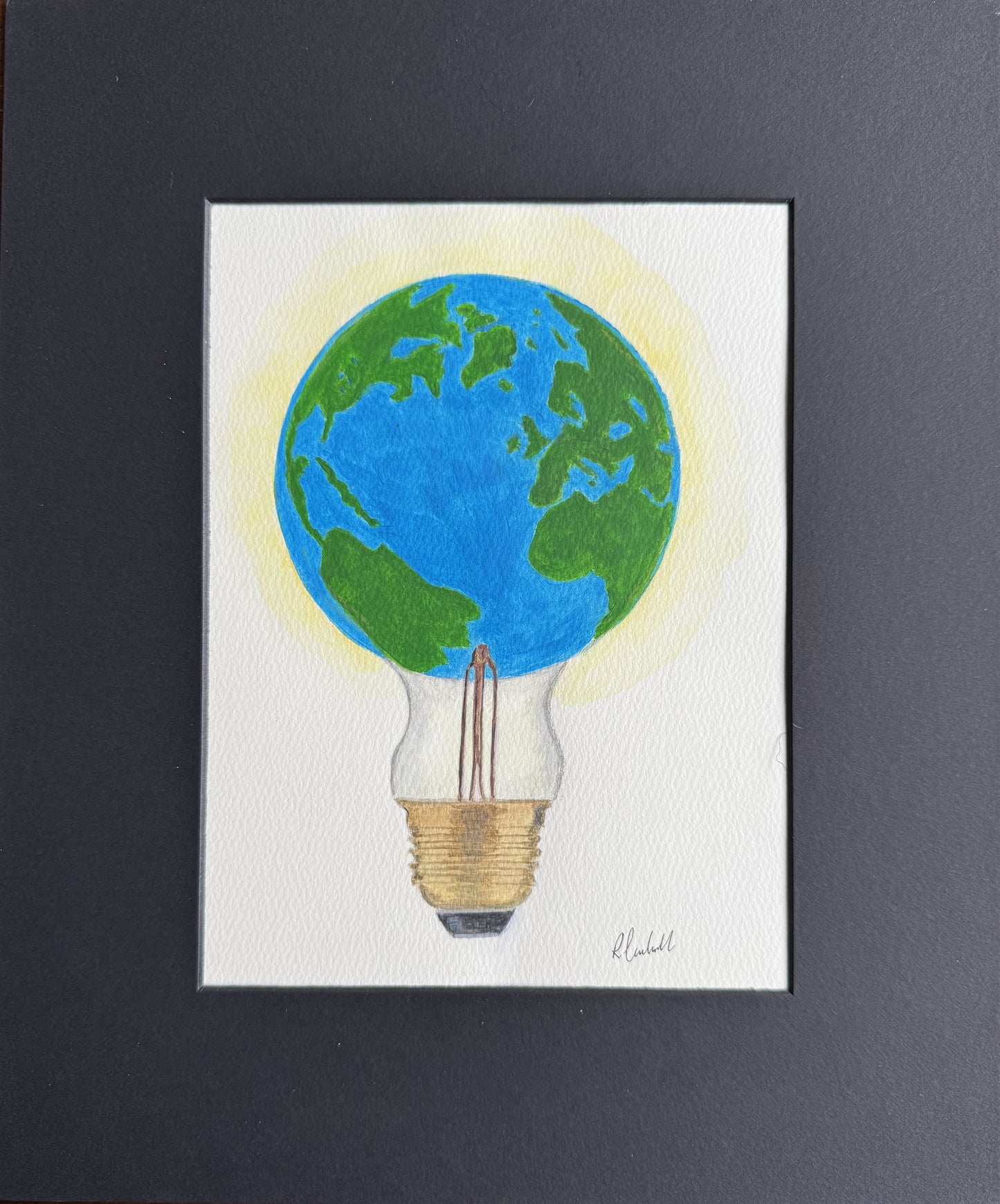 Light Of The World - mounted painting in Acrylics